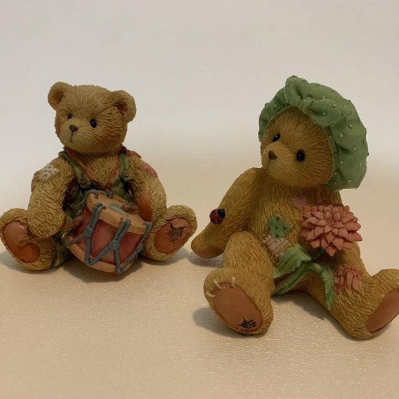 Vintage Enesco Cherished Teddies 3 Figurines 90s - Picture 5 of 8